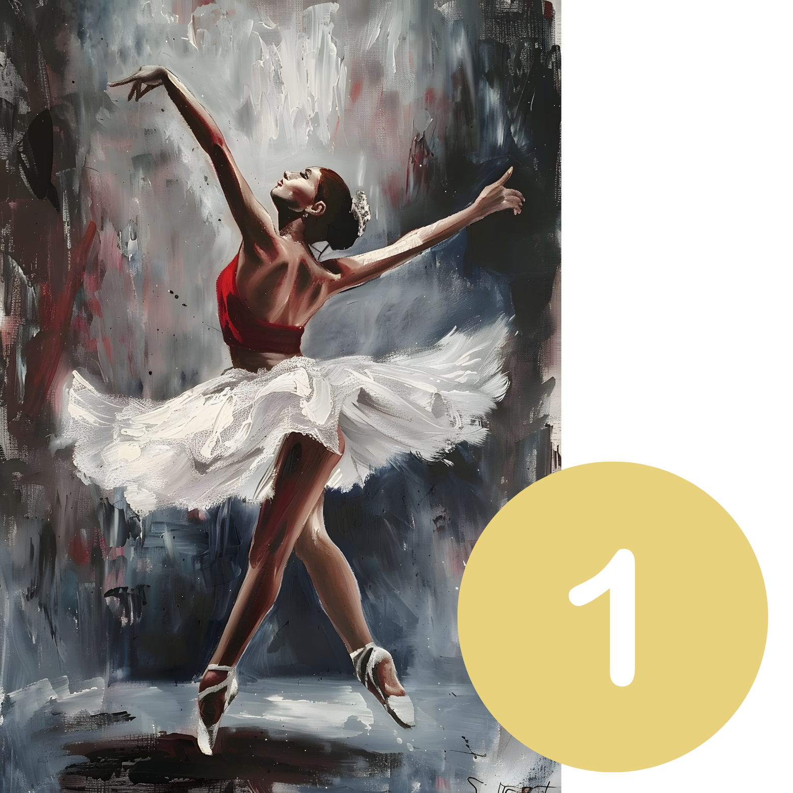 Ballet Colour Splash A3 Print