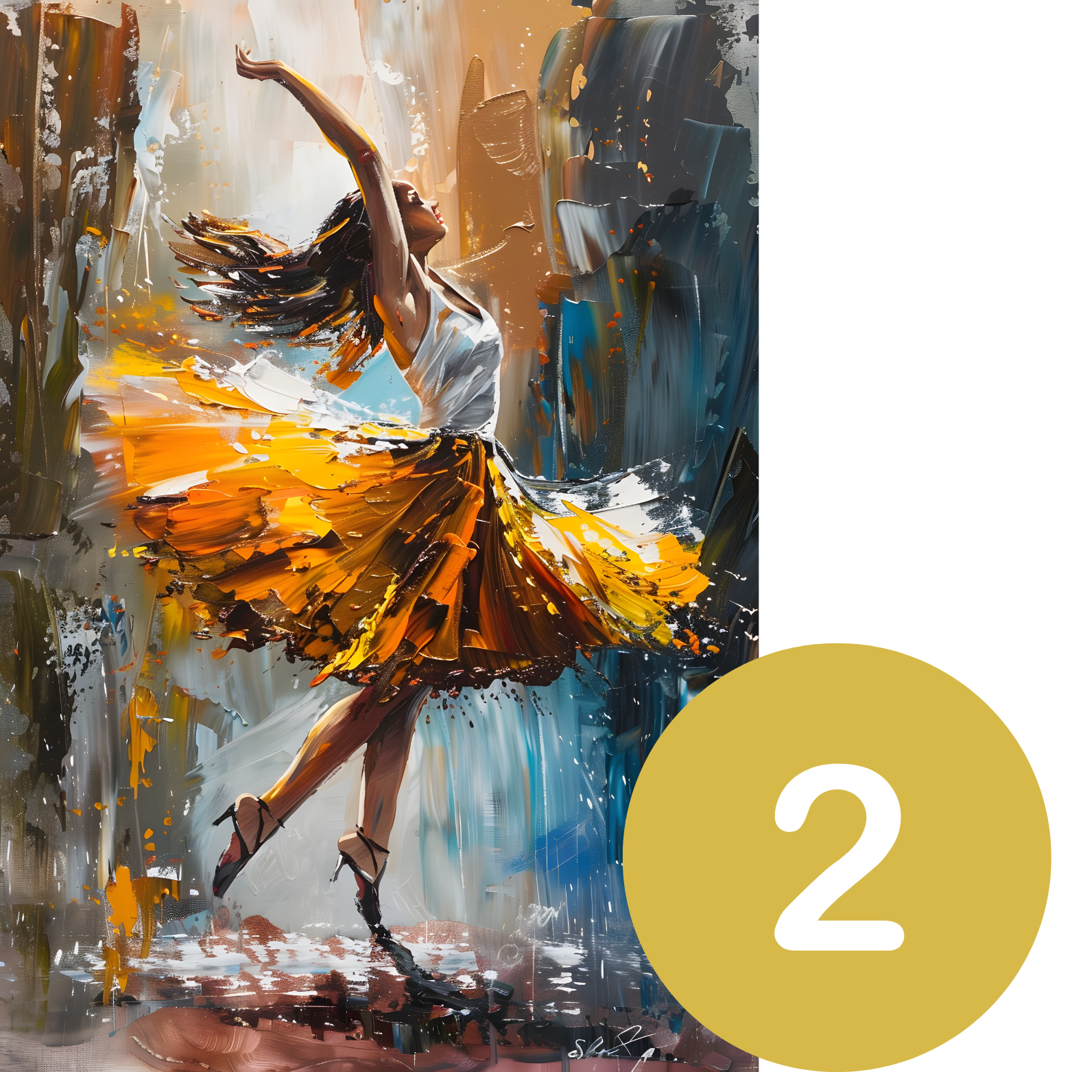 Ballet Colour Splash A3 Print