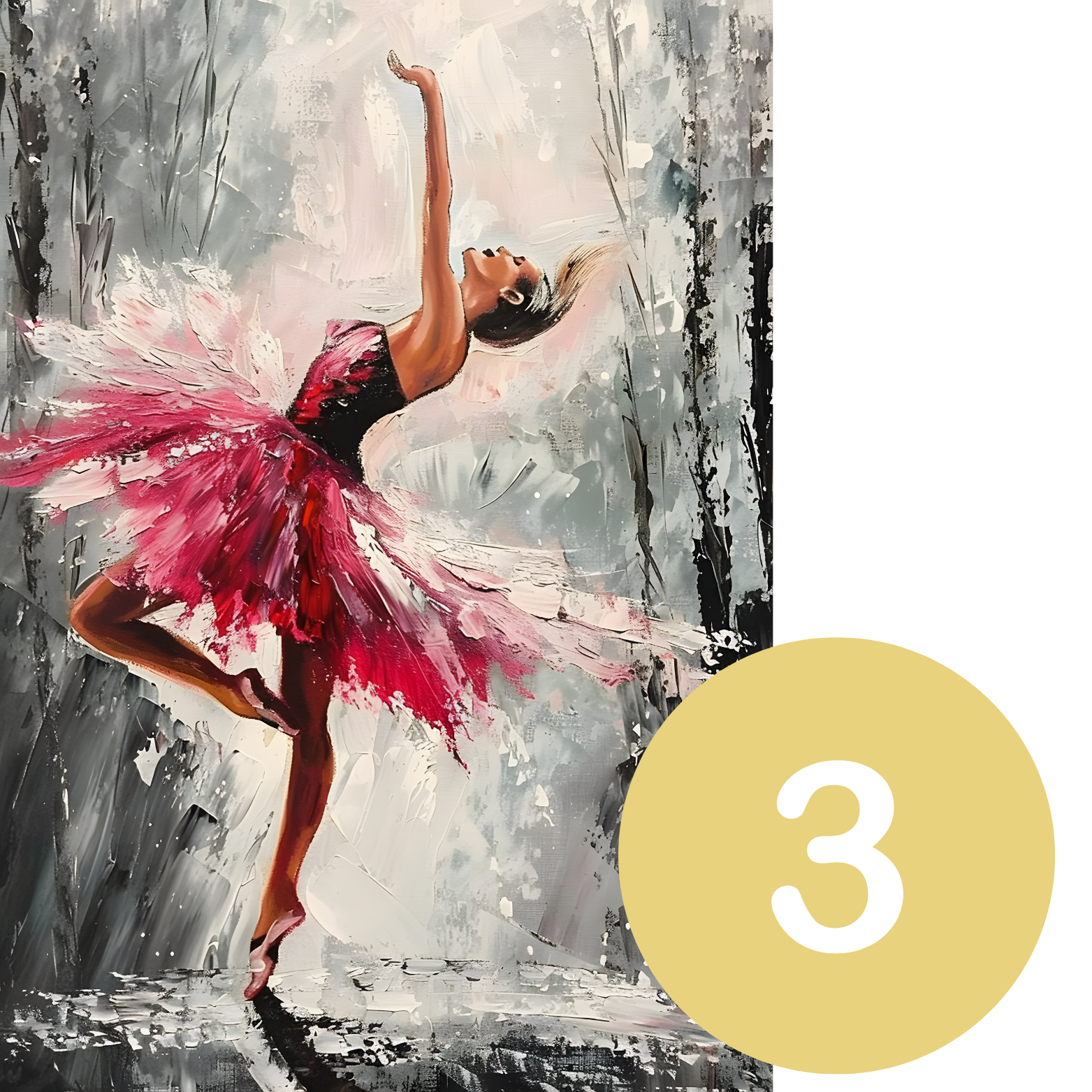 Ballet Colour Splash A3 Print