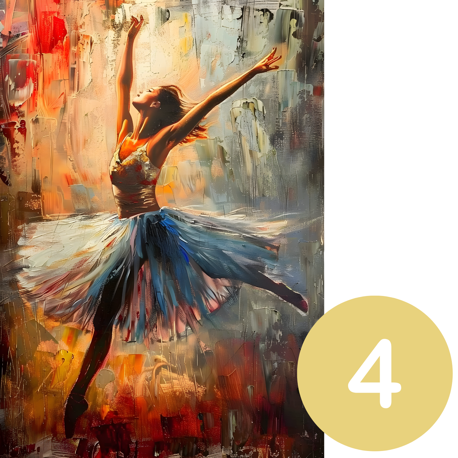 Ballet Colour Splash A3 Print