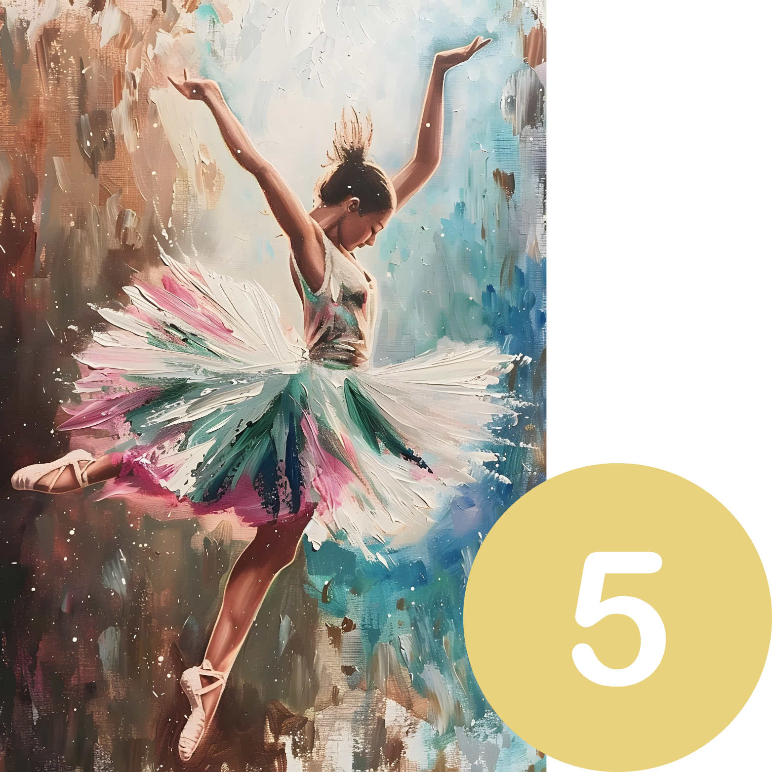 Ballet Colour Splash A3 Print