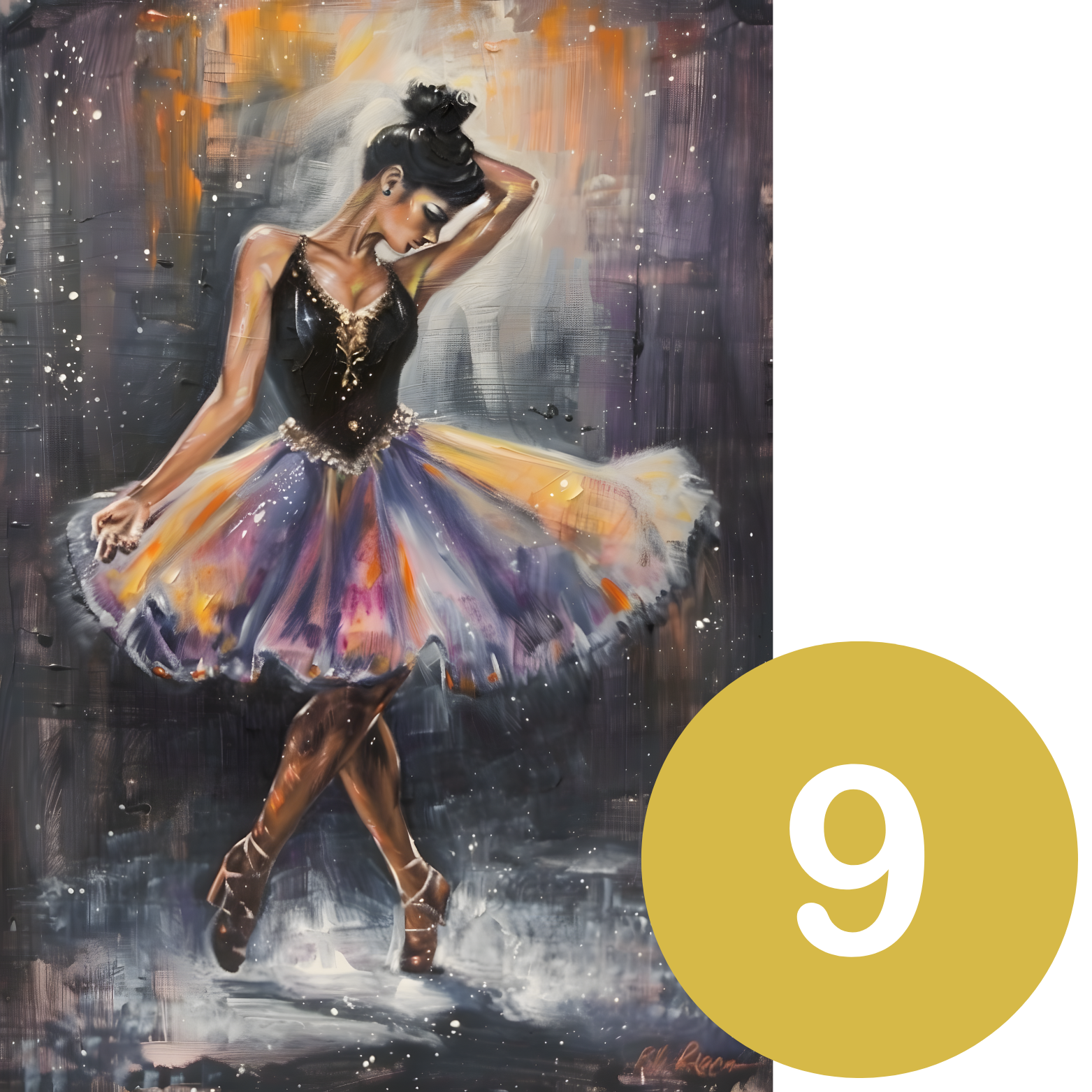 Ballet Colour Splash A3 Print