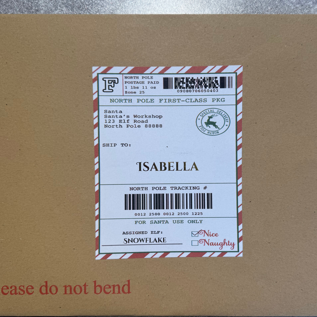 Personalised Santa Letter, Certificate & Postage Labels – With Foil Detailing