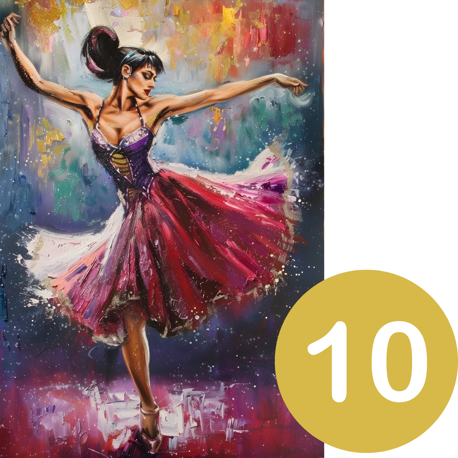 Ballet Colour Splash A3 Print