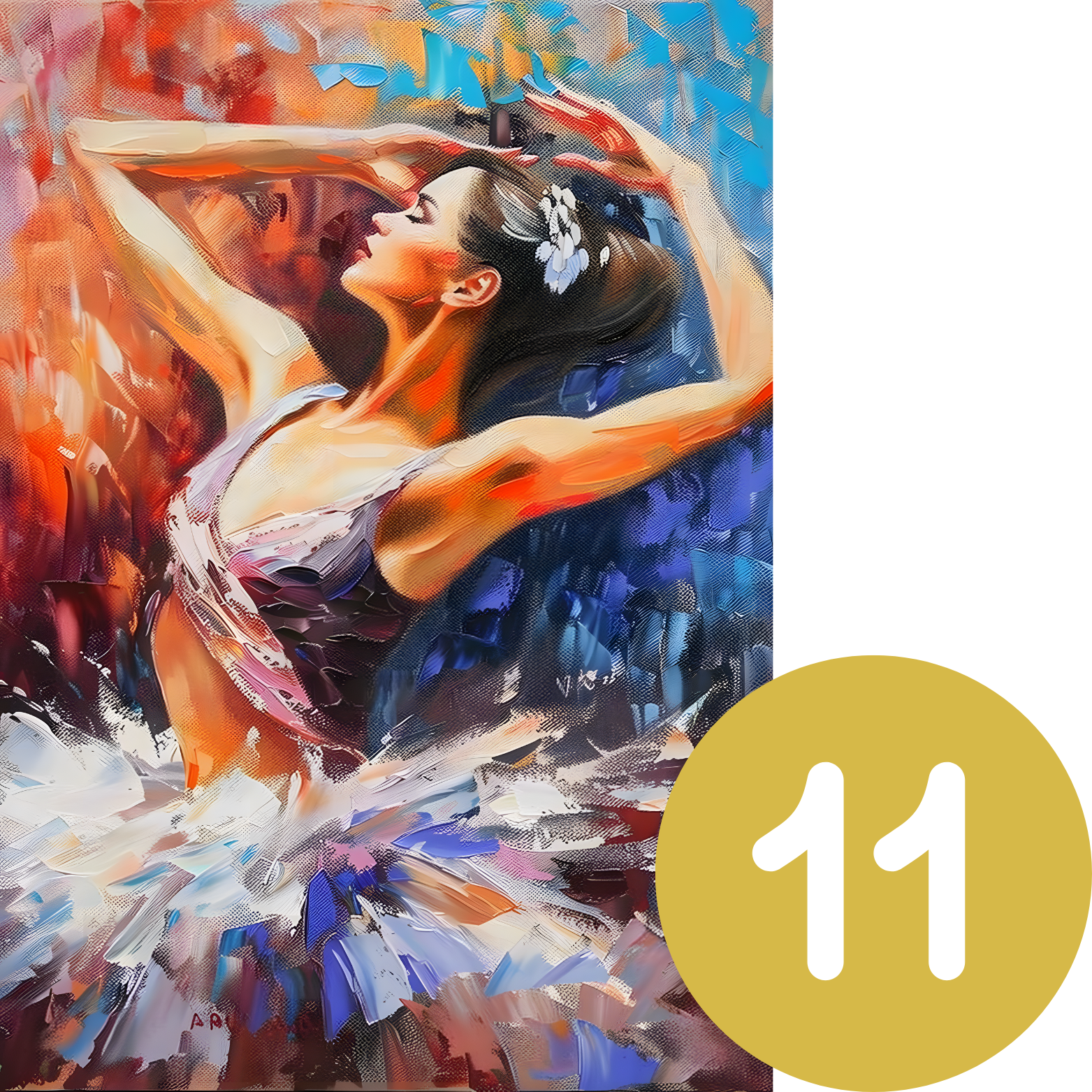 Ballet Colour Splash A3 Print