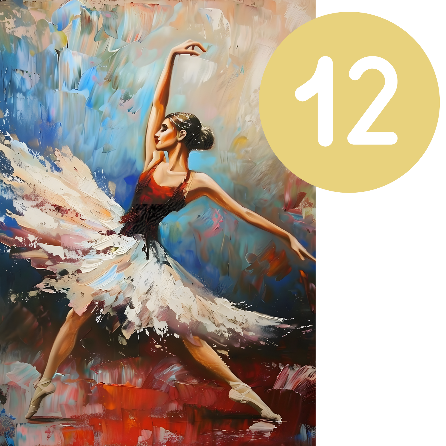 Ballet Colour Splash A3 Print