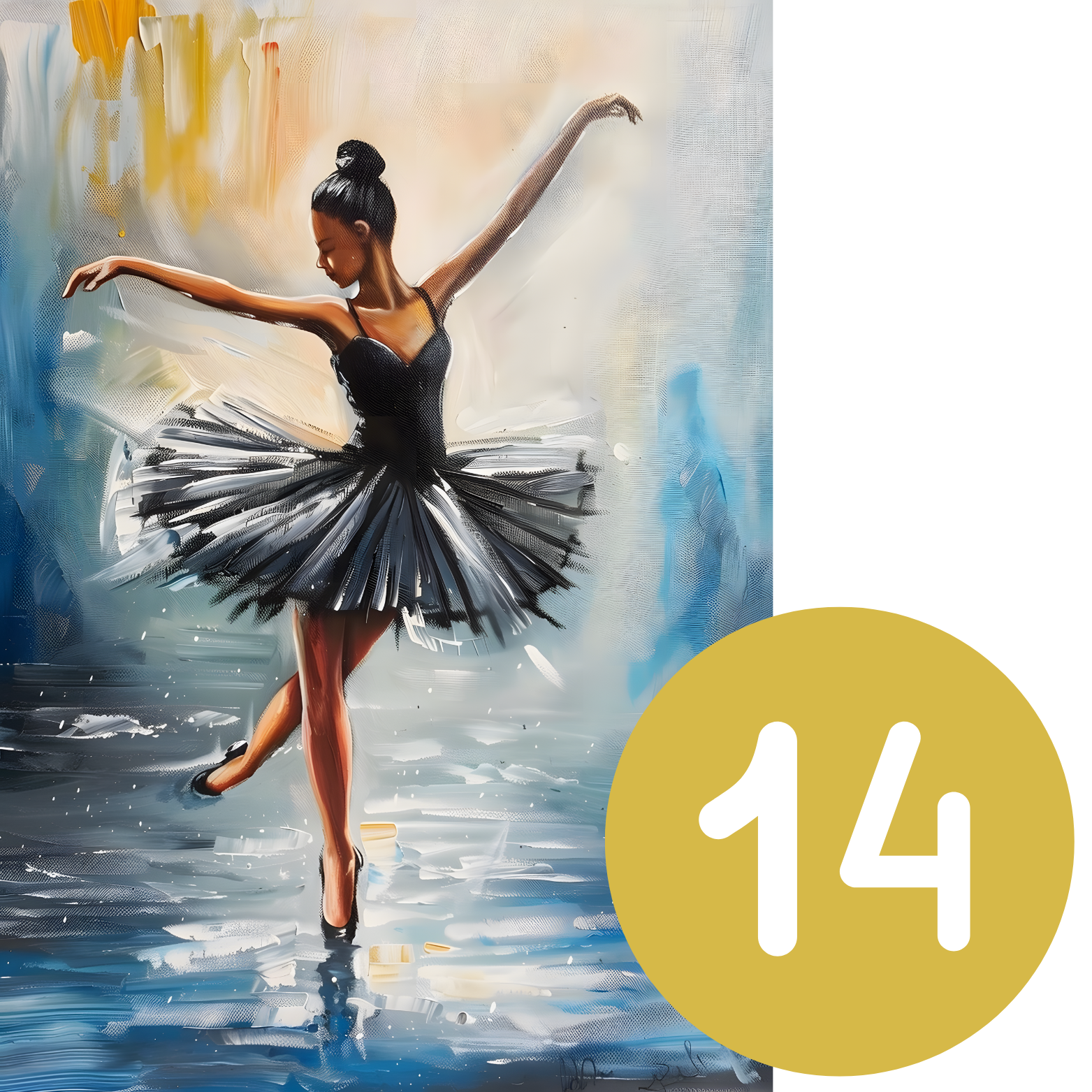 Ballet Colour Splash A3 Print