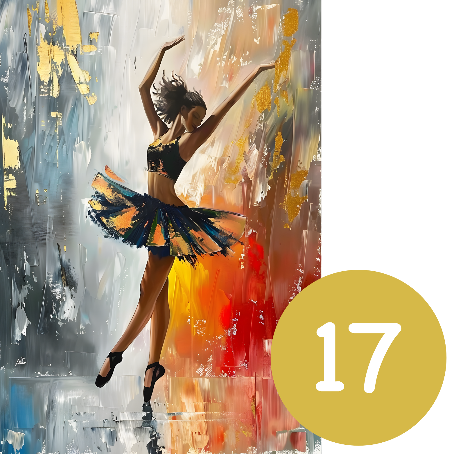 Ballet Colour Splash A3 Print