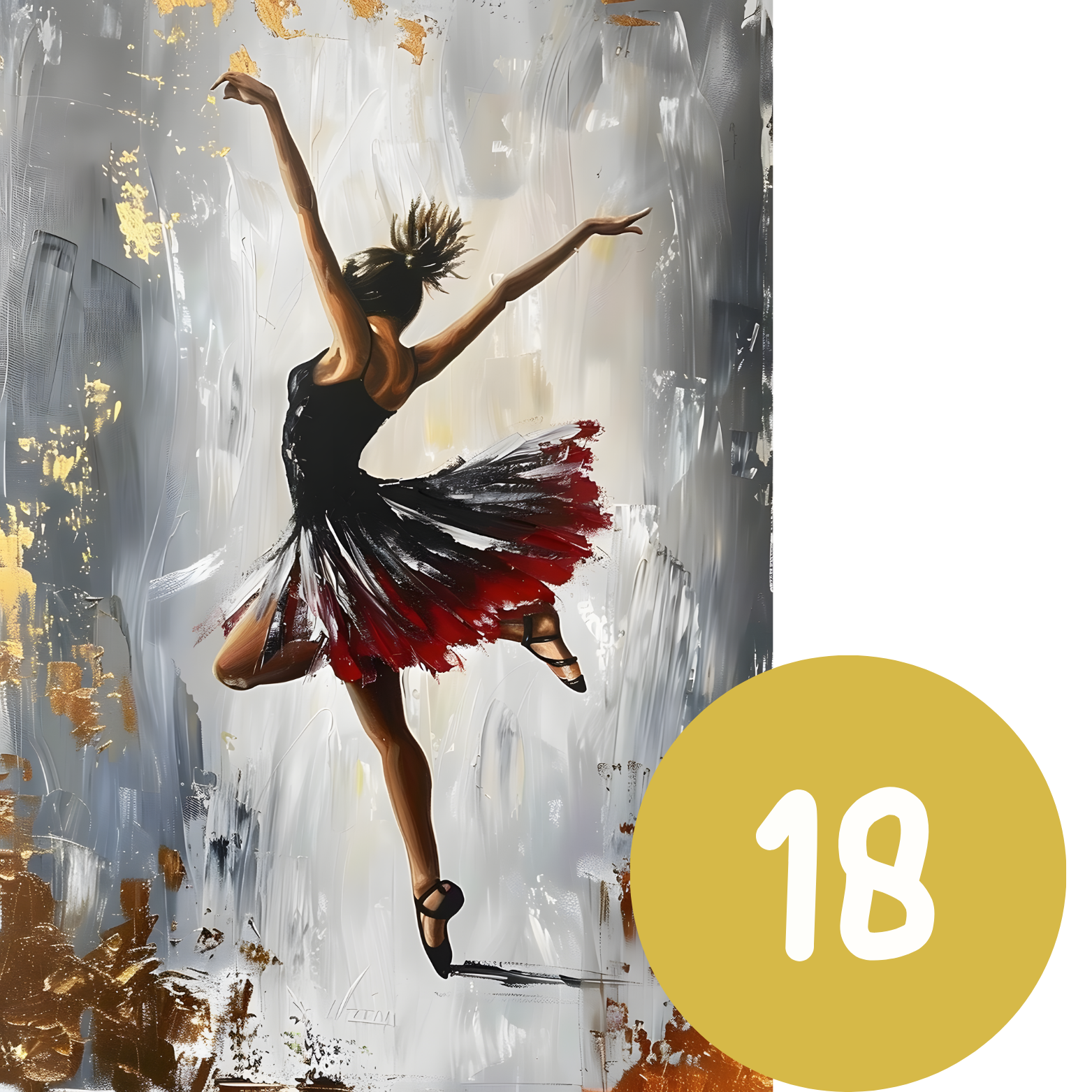 Ballet Colour Splash A3 Print