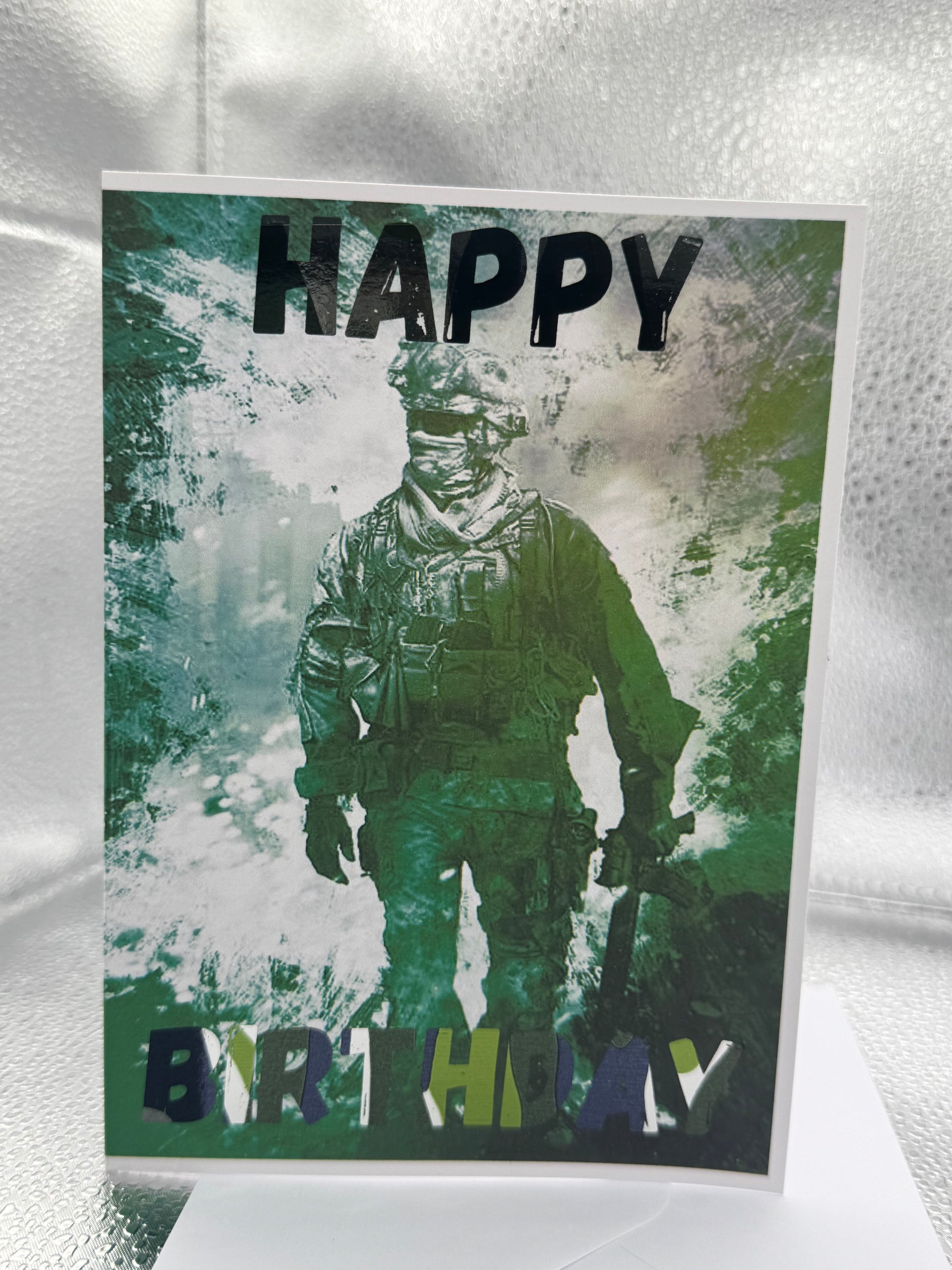 COD Inspired Foil birthday card