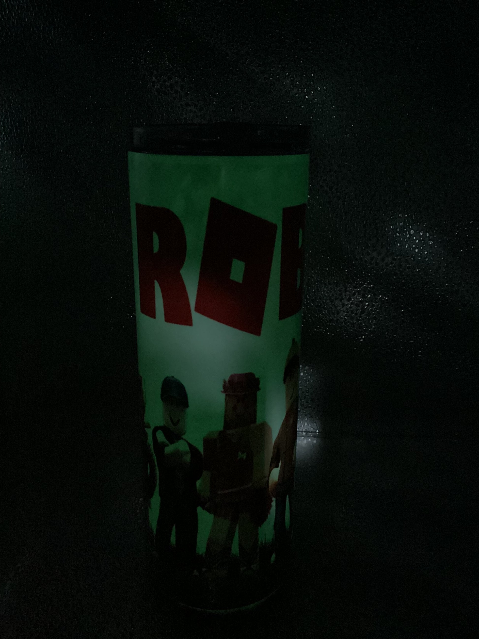 Roblox glow in dark tumbler