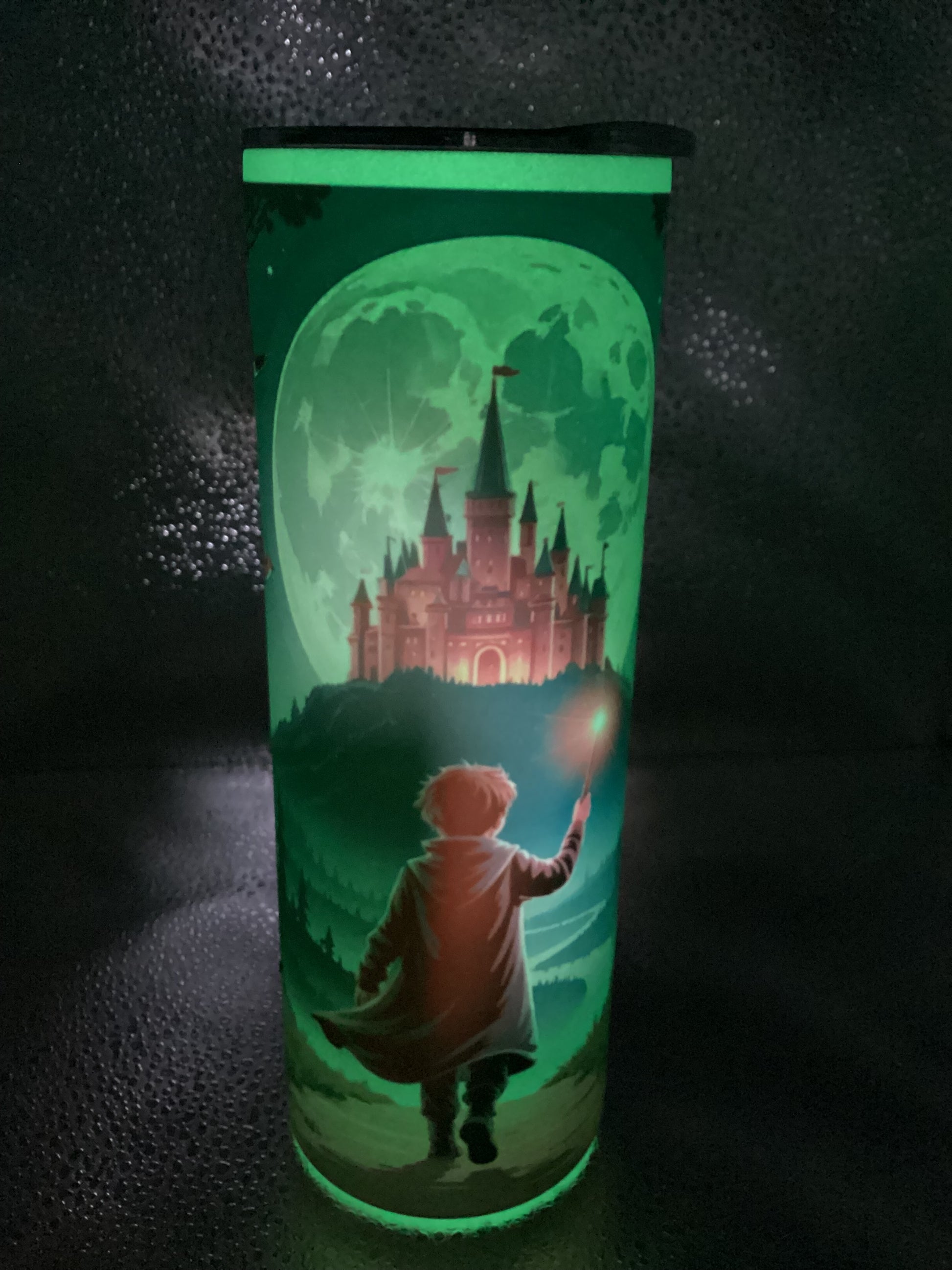 Glow in the dark wizard tumbler
