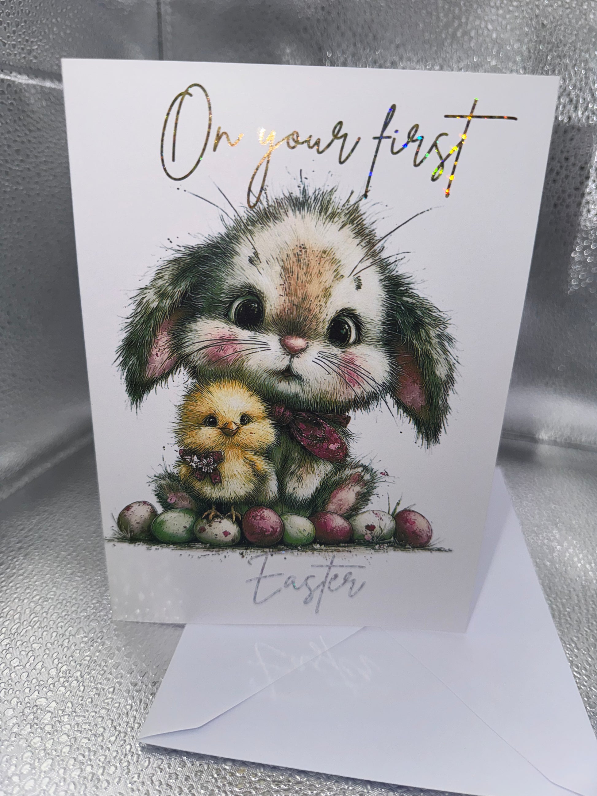 First Easter - Rabbit & Chick - Foiled