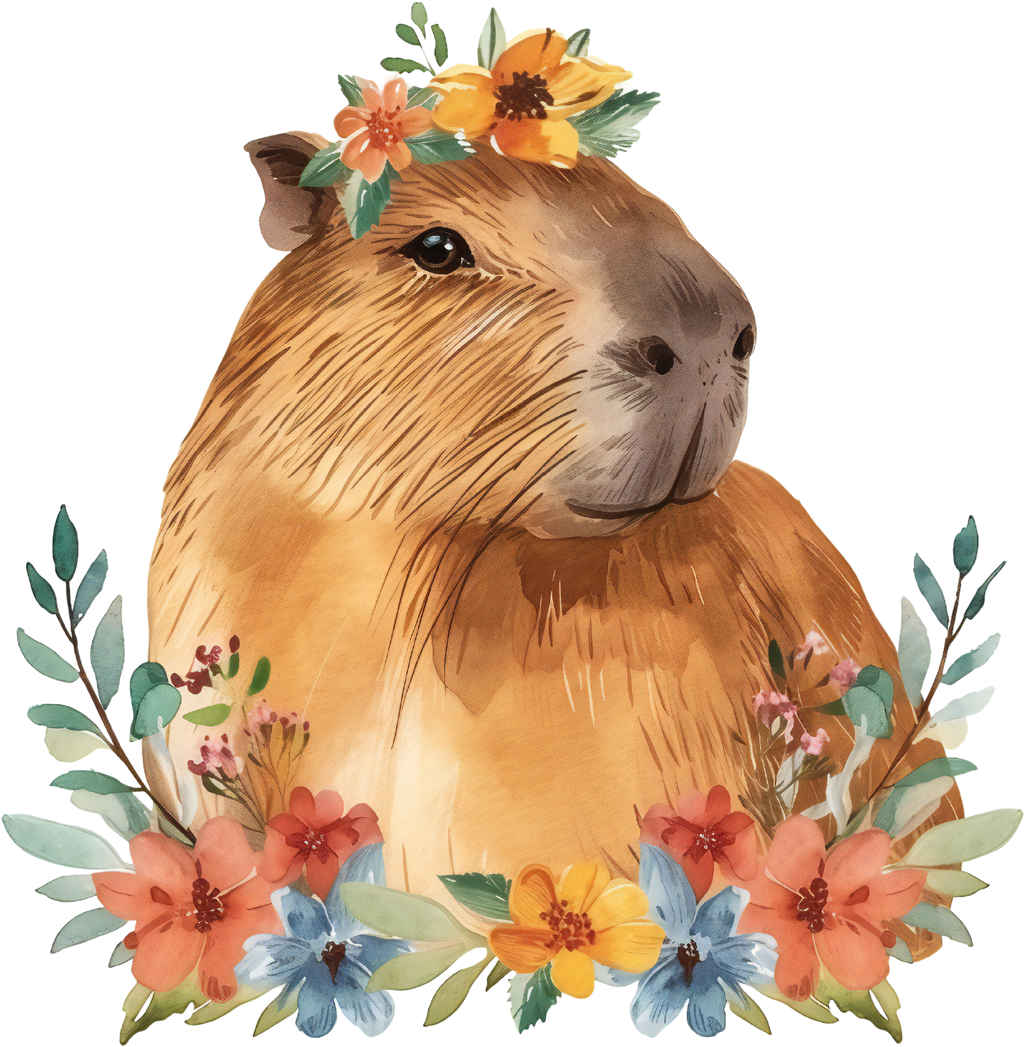 Floral Capybaras