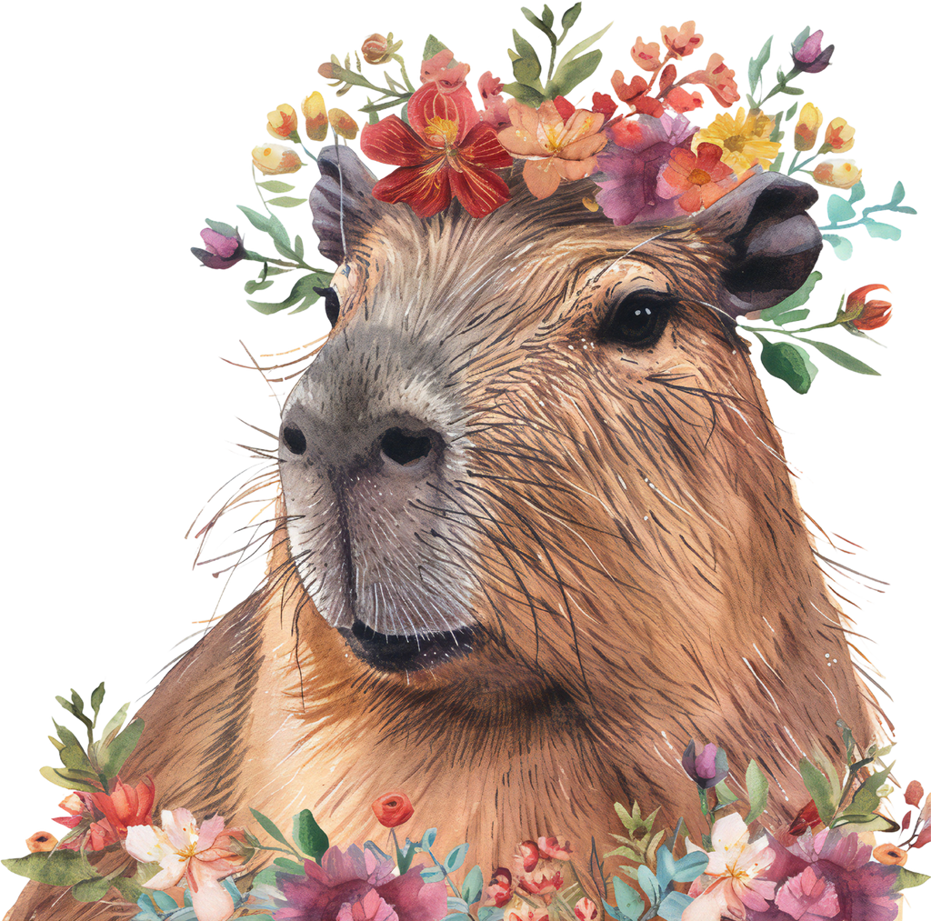 Floral Capybaras