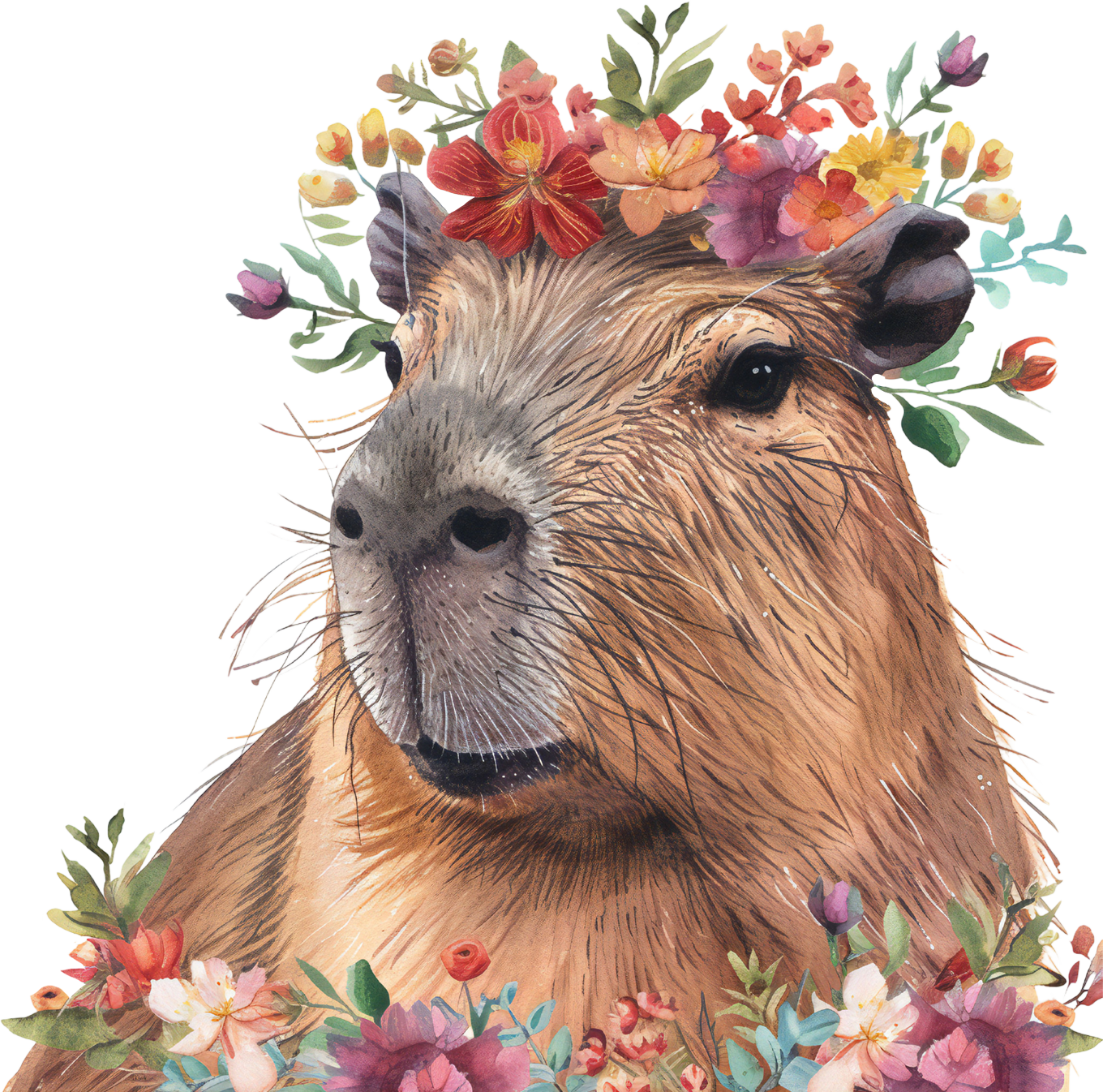 Floral Capybaras