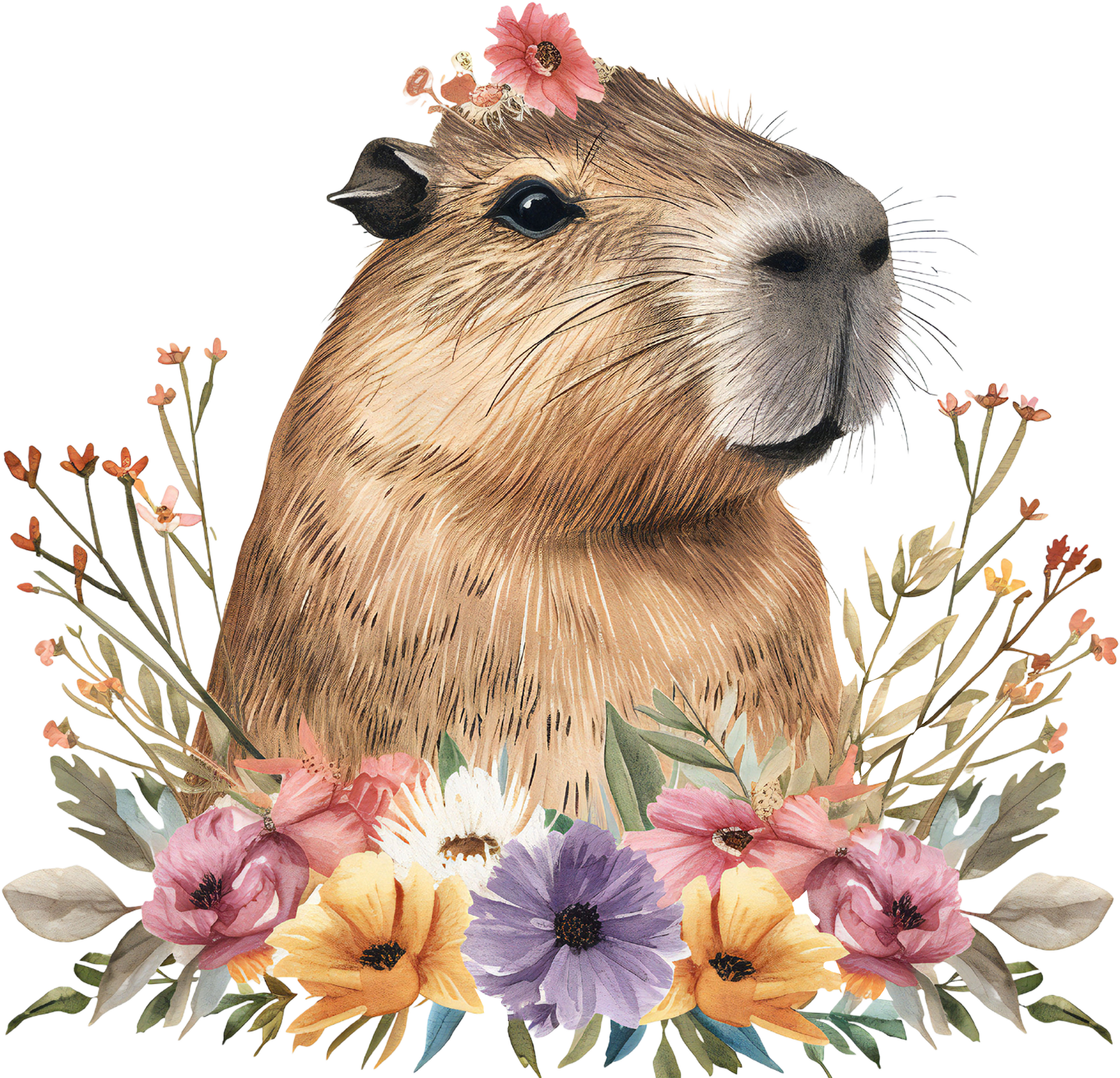 Floral Capybaras