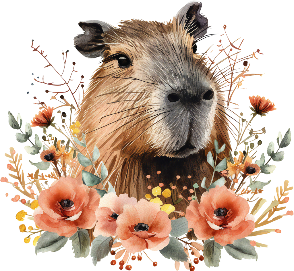 Floral Capybaras