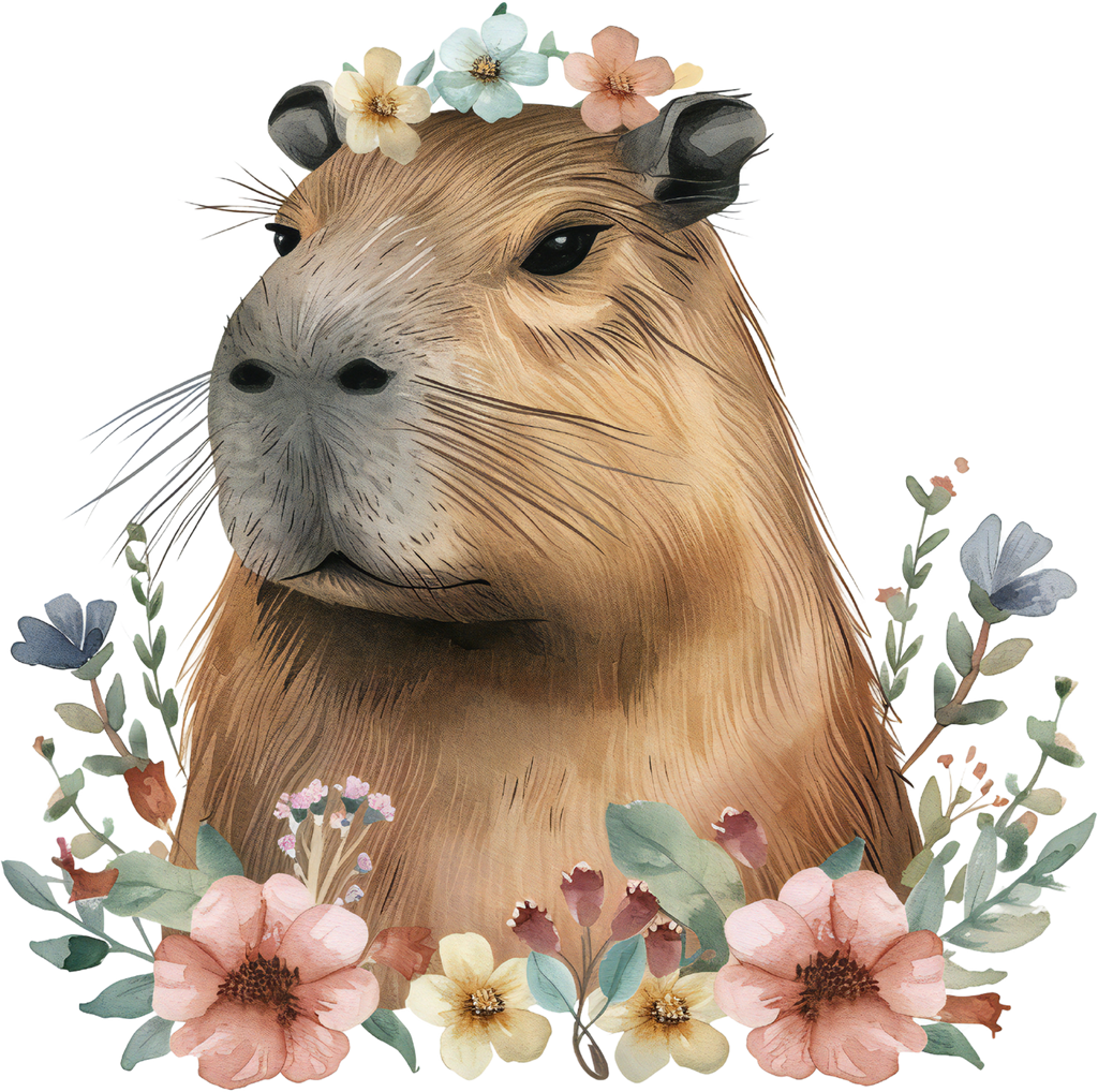 Floral Capybaras