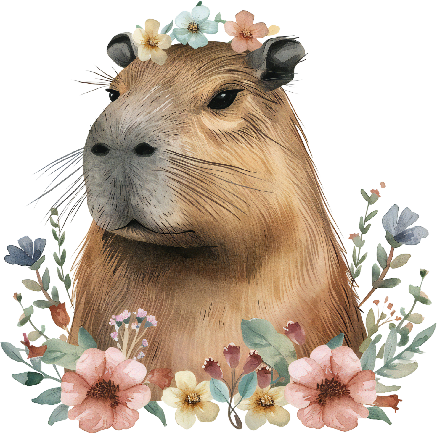 Floral Capybaras