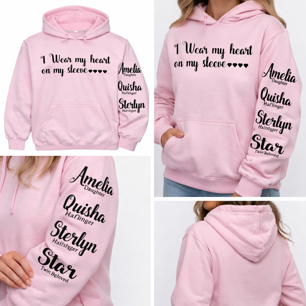 I wear my heart on a sleeve hoodie - Kids