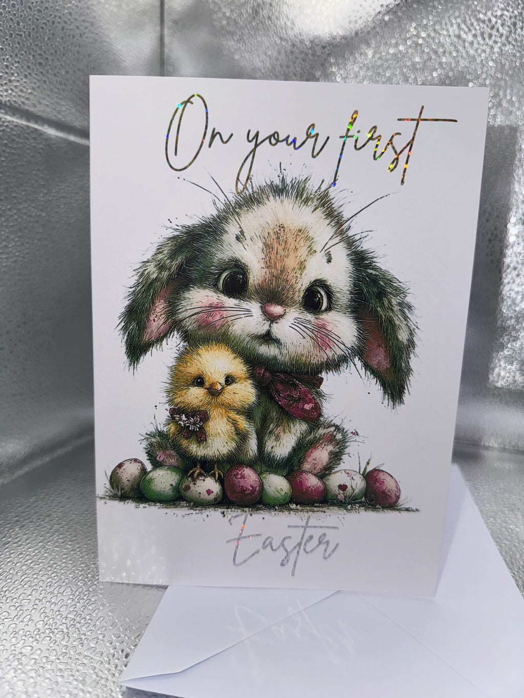 First Easter - Rabbit & Chick - Foiled