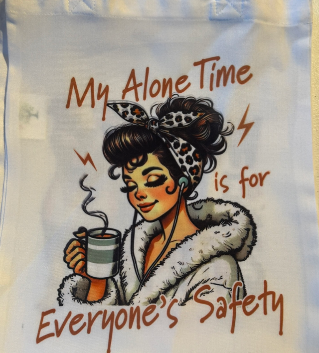My alone time mini tote bag