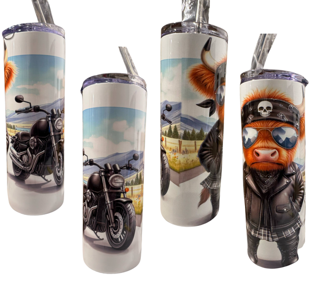 Biker highland cow