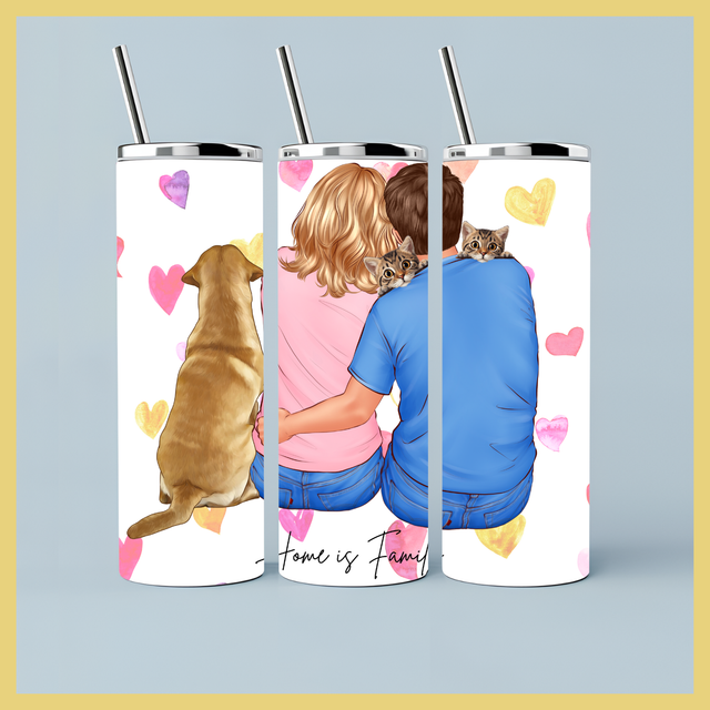 Home is family custom tumbler