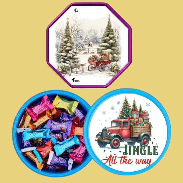 Christmas sweet tub stickers