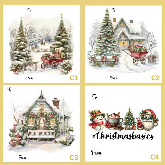 Christmas sweet tub stickers