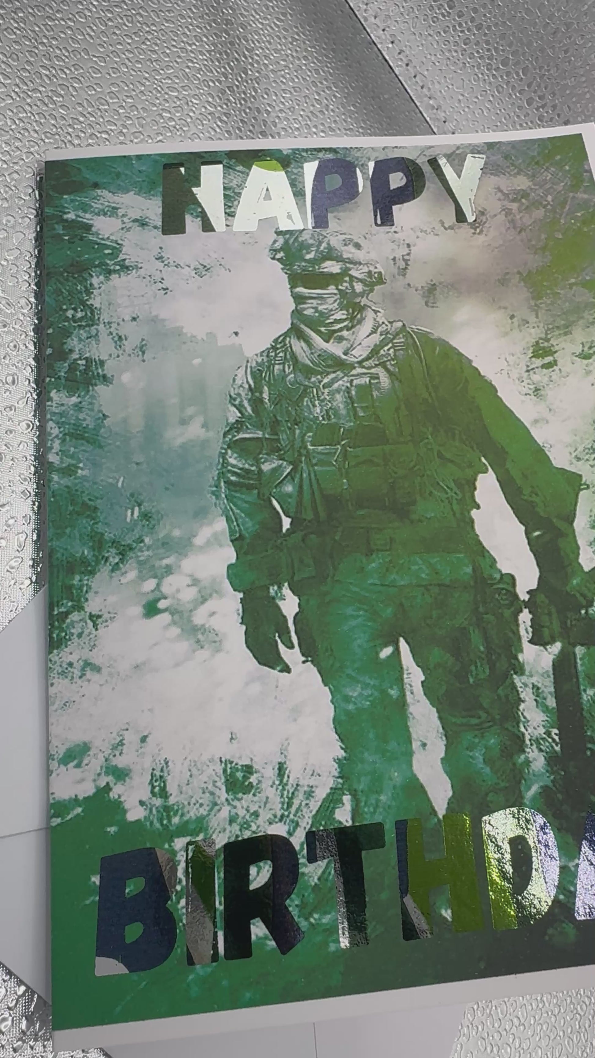 COD Inspired Foil birthday card